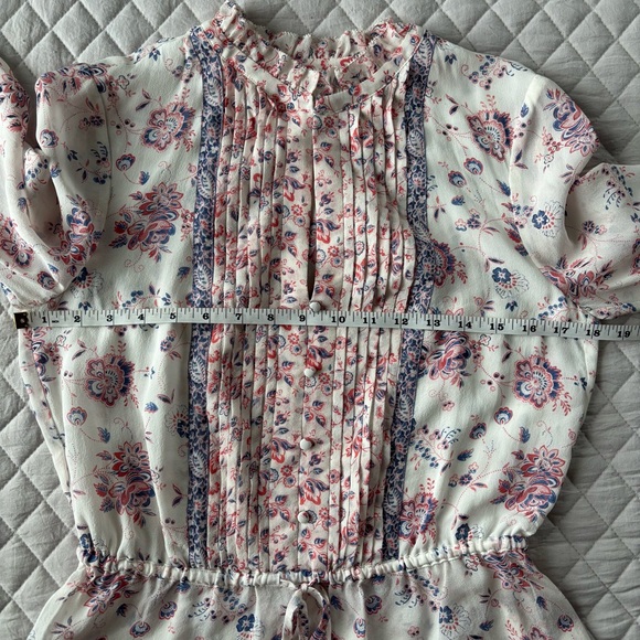 Joie Cream and Pink Floral Blouse - Picture 7 of 8